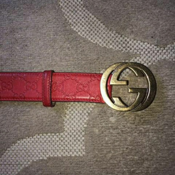 Gucci Belt Red Monogram - Picture 4 of 5